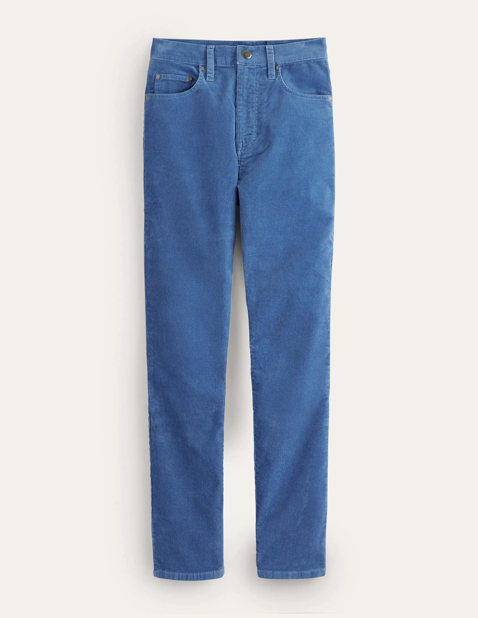 5 Pocket Cord Slim Jeans-Azure