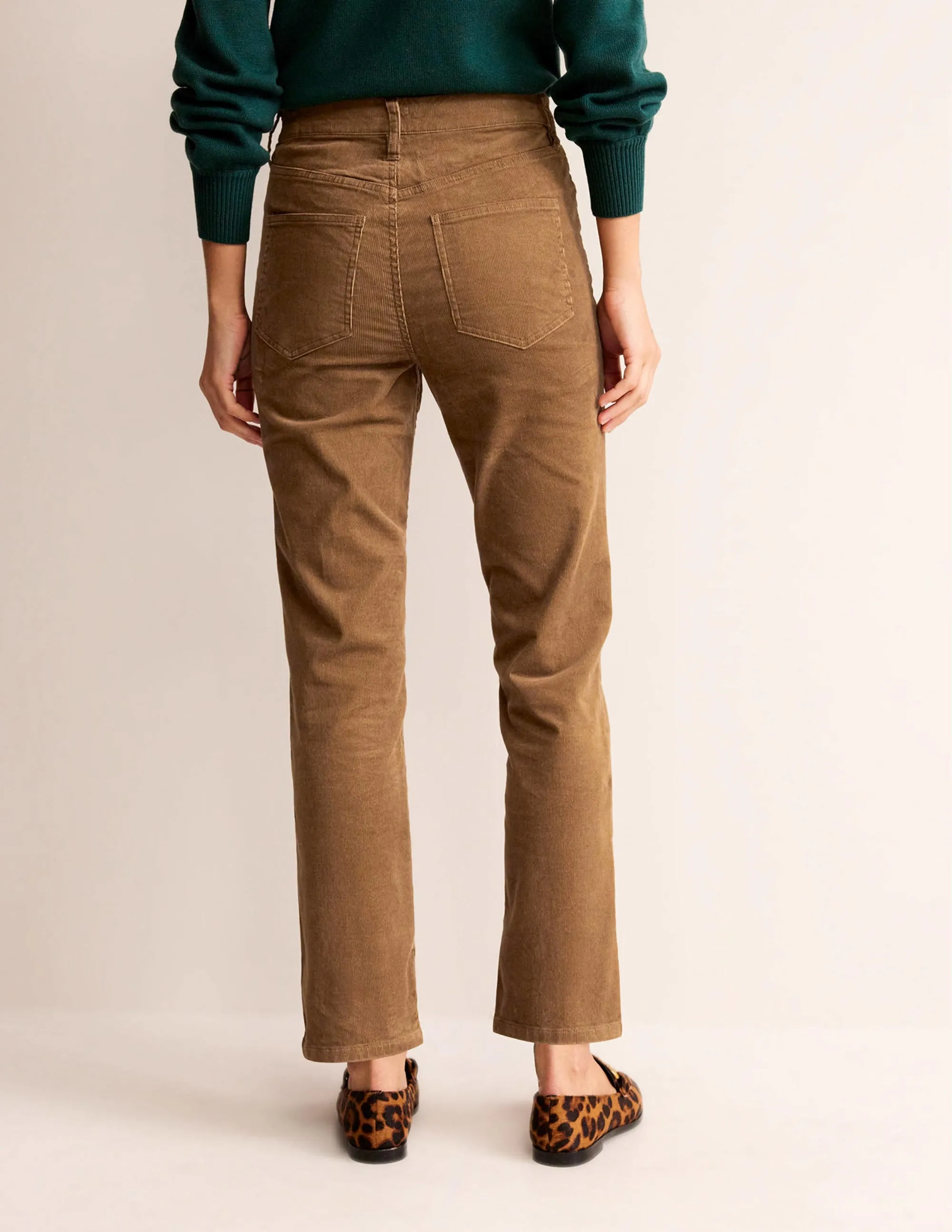 5 Pocket Cord Slim Jeans-Camel