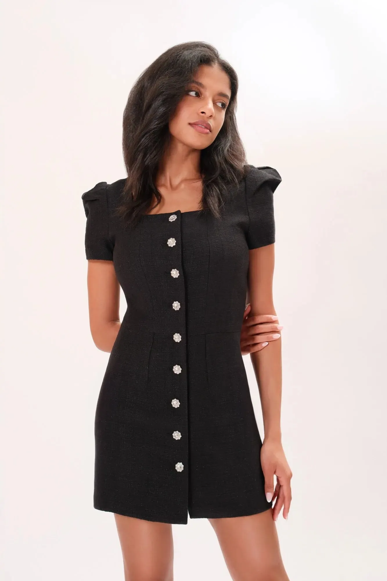 AMELIE TWEED DRESS (NOIR)