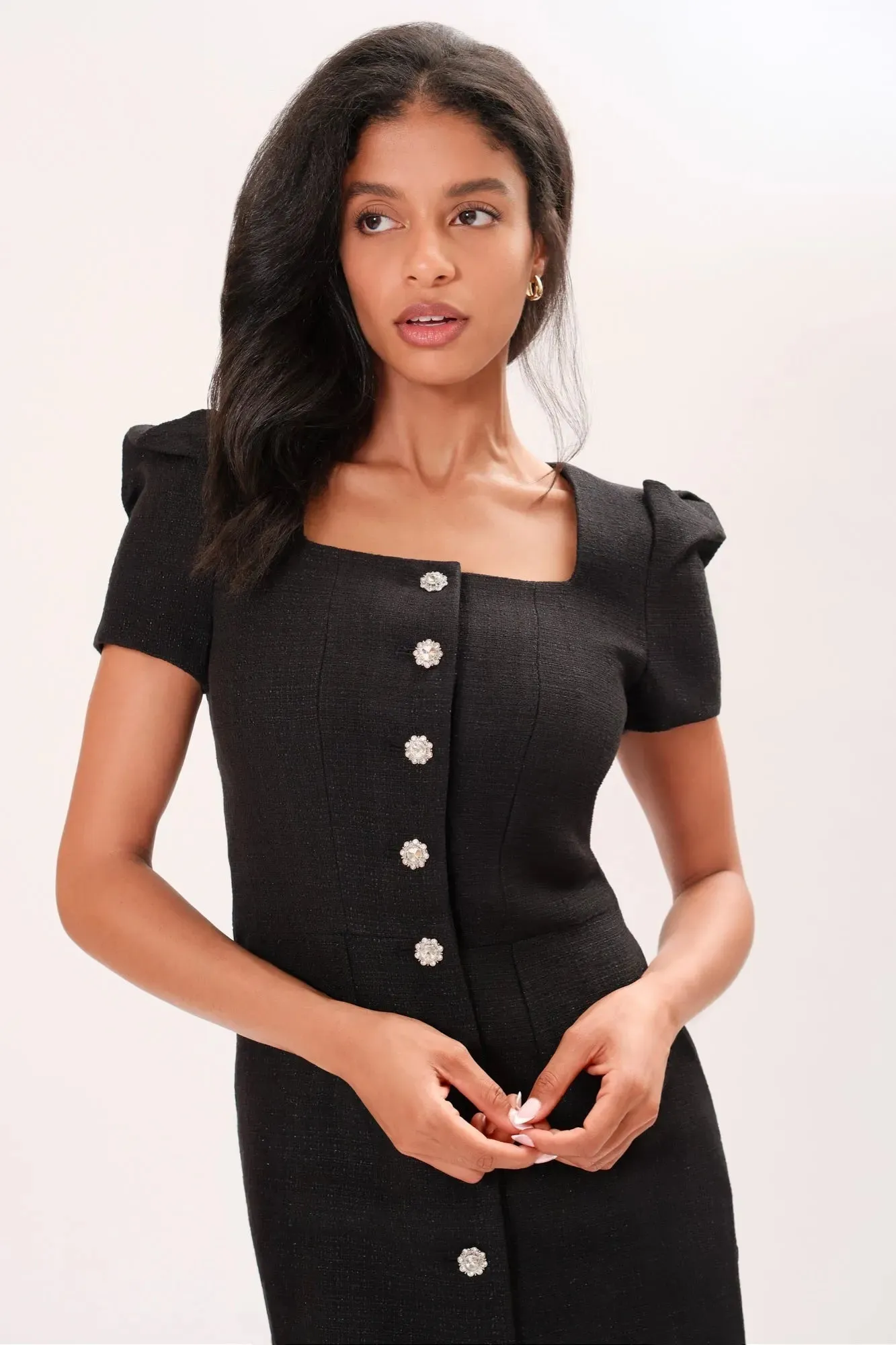 AMELIE TWEED DRESS (NOIR)