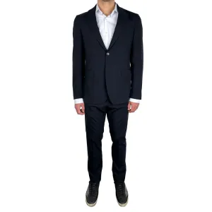 Aquascutum Navy Wool Men Suit