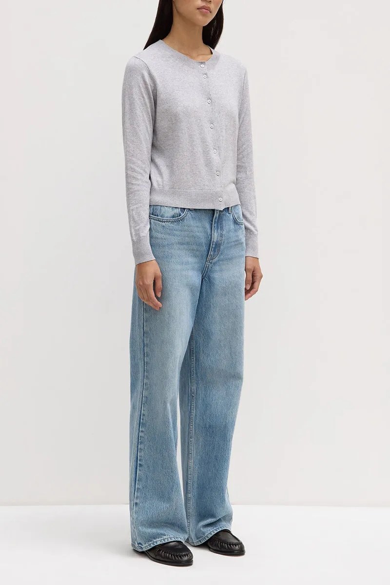 Assembly Label - Semra Cotton Cashmere Cardigan - Grey Marle