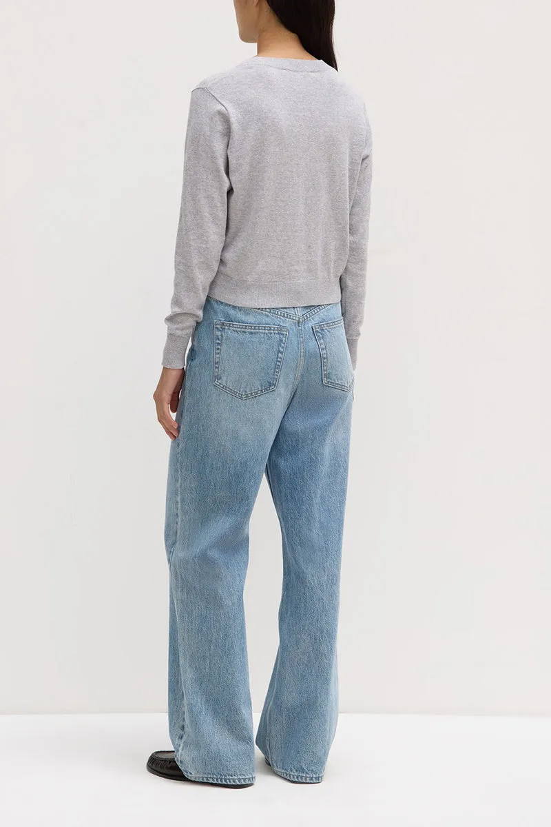 Assembly Label - Semra Cotton Cashmere Cardigan - Grey Marle