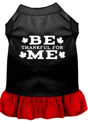 Be Thankful For Me Screen Print Dress Black With Red Sm