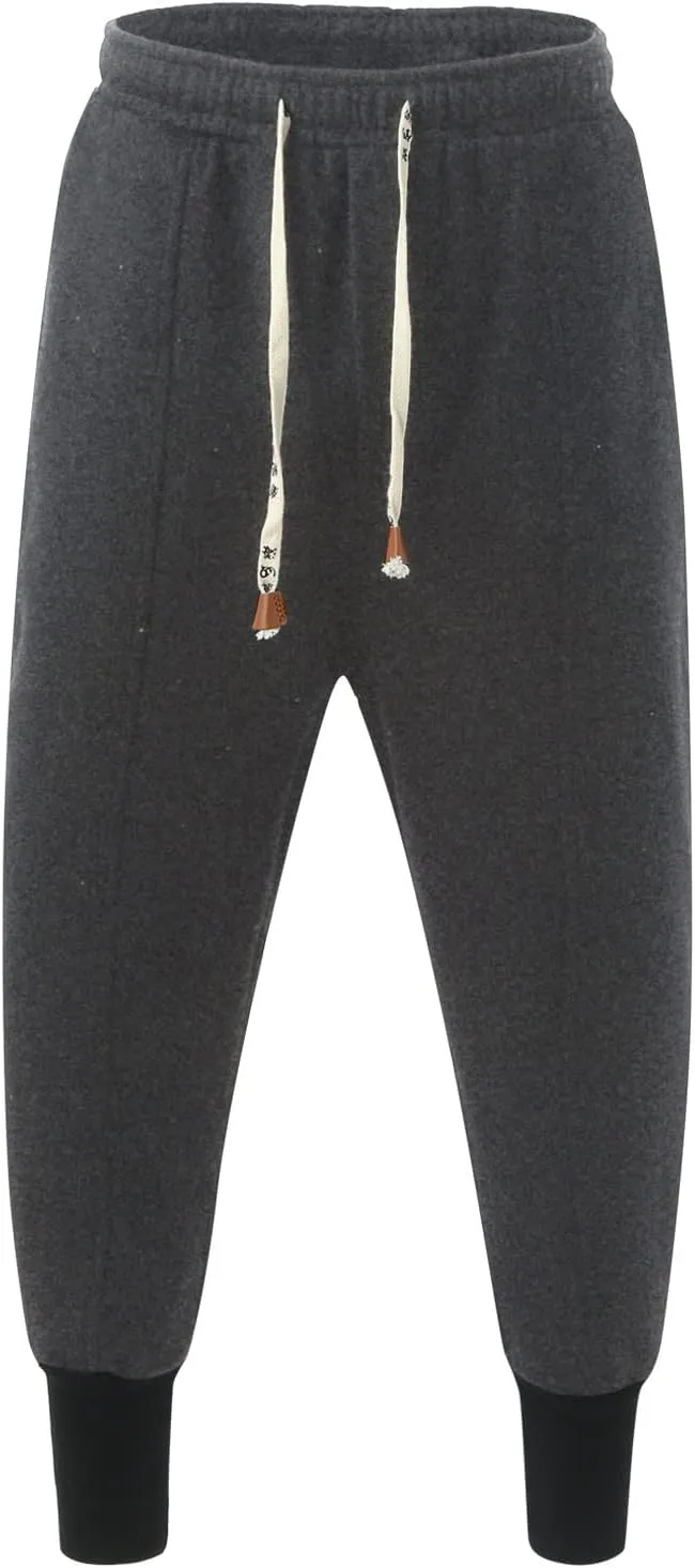 Cargo Pants for Men Big and Tall Fleece Cargo Pants Cargo Sweatpants for Men Sweatpants Open Bottom Drawstring Cargo