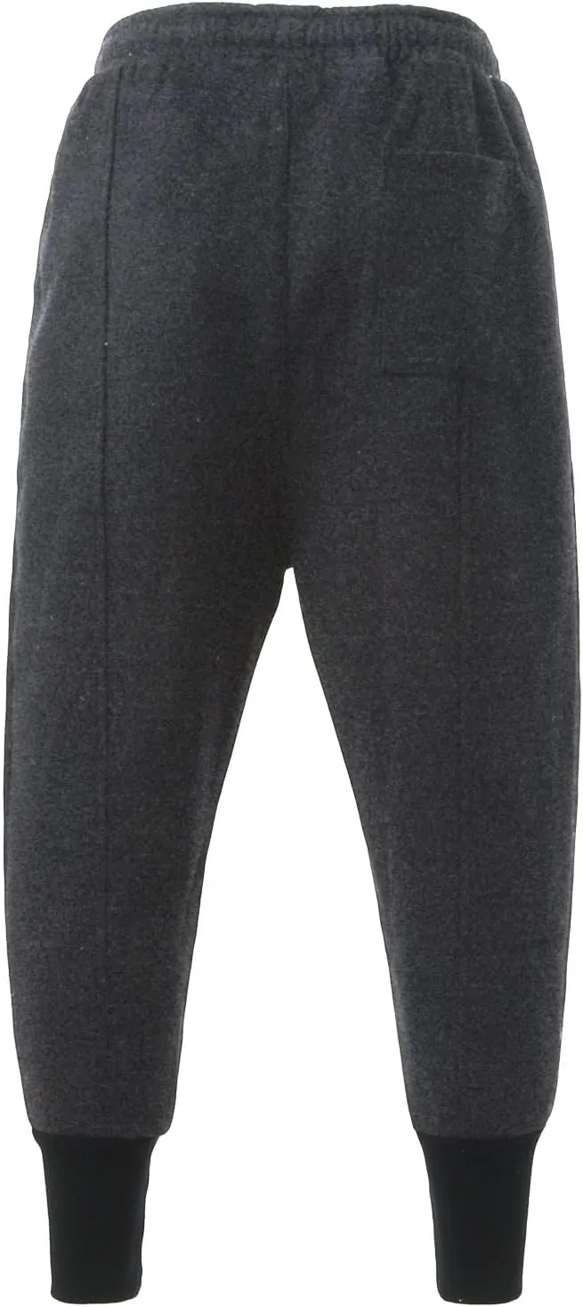 Cargo Pants for Men Big and Tall Fleece Cargo Pants Cargo Sweatpants for Men Sweatpants Open Bottom Drawstring Cargo