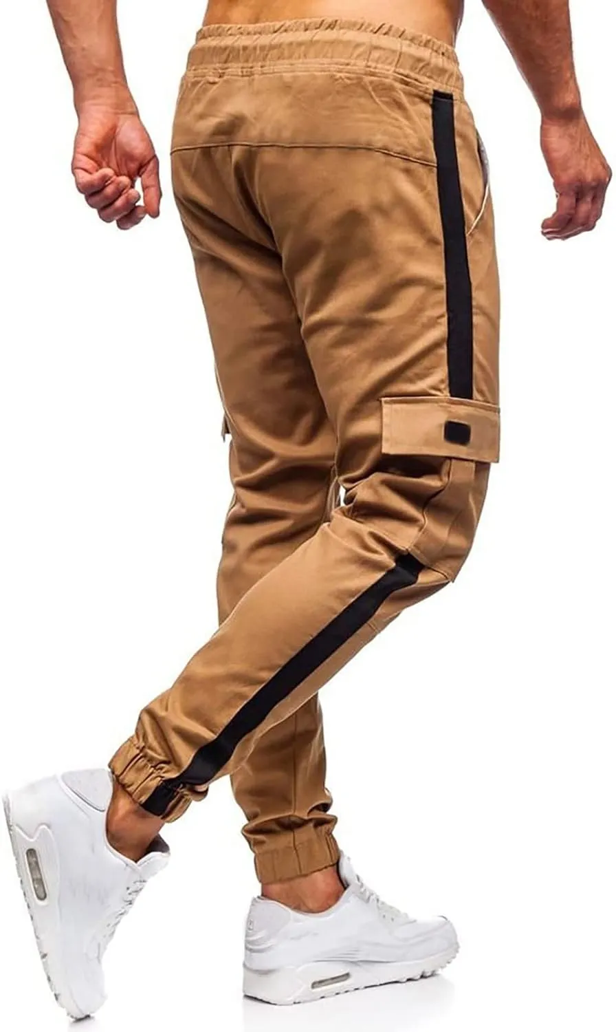 Cargo Pants for Men Big and Tall, Workout Sports Running Pant Zipper Pockets Pants for Men with Zipper Casual Pockets