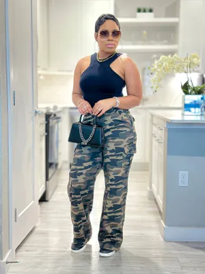CLASSIC CAMOUFLAGE CARGO JEANS