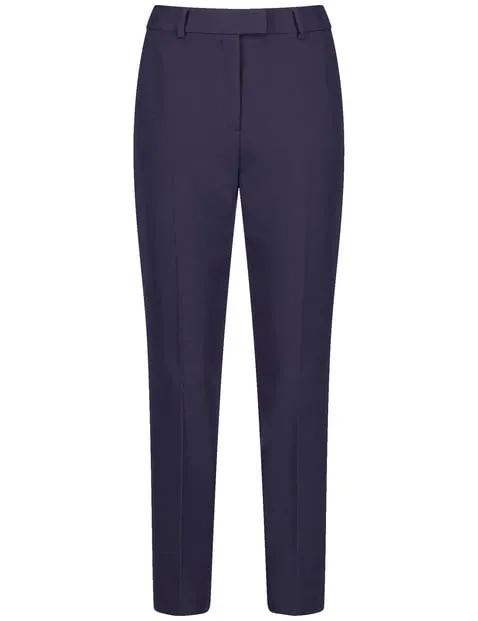 Elegant 7/8-length Trousers in a Tailored Fit - Navy