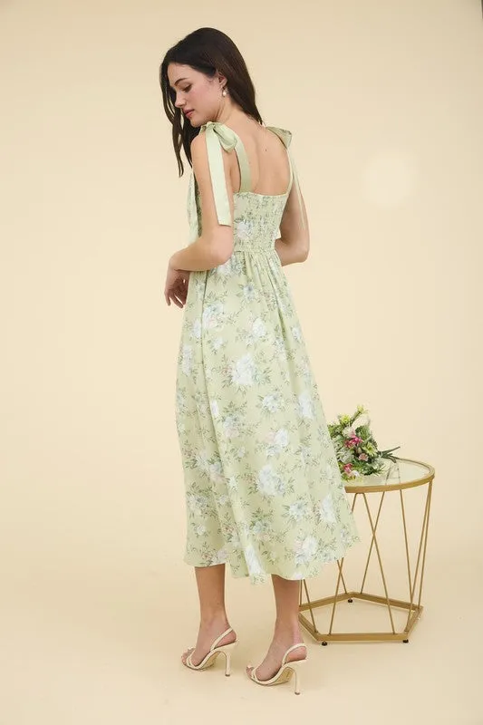 Fan Floral Corset Dress