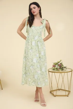 Fan Floral Corset Dress