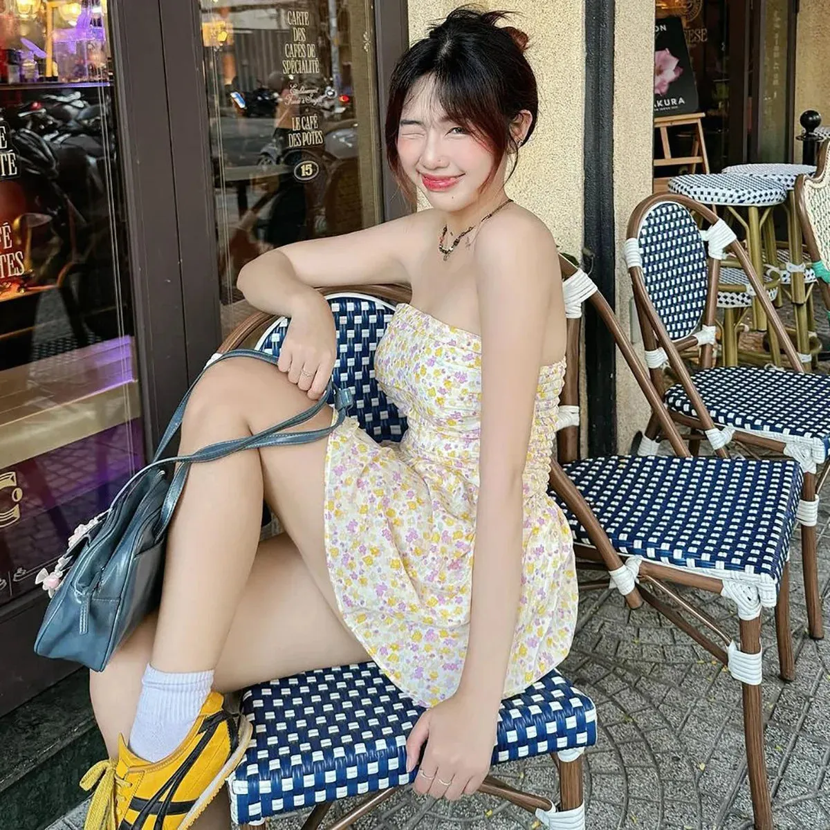 Floral Printed Tube Mini Dress