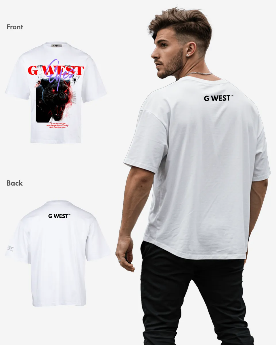 G-WEST RED FURY OVERSIZED TEE GWROJMT190