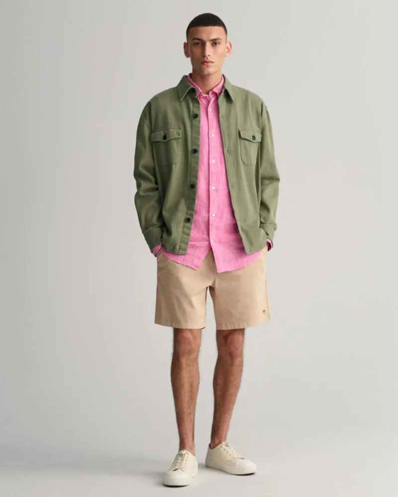 Gant Apparel Mens REGULAR LINEN SHIRT 606/PERKY PINK