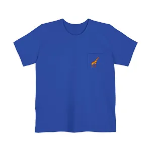 Giraffe Unisex Cotton Pocket T-shirt