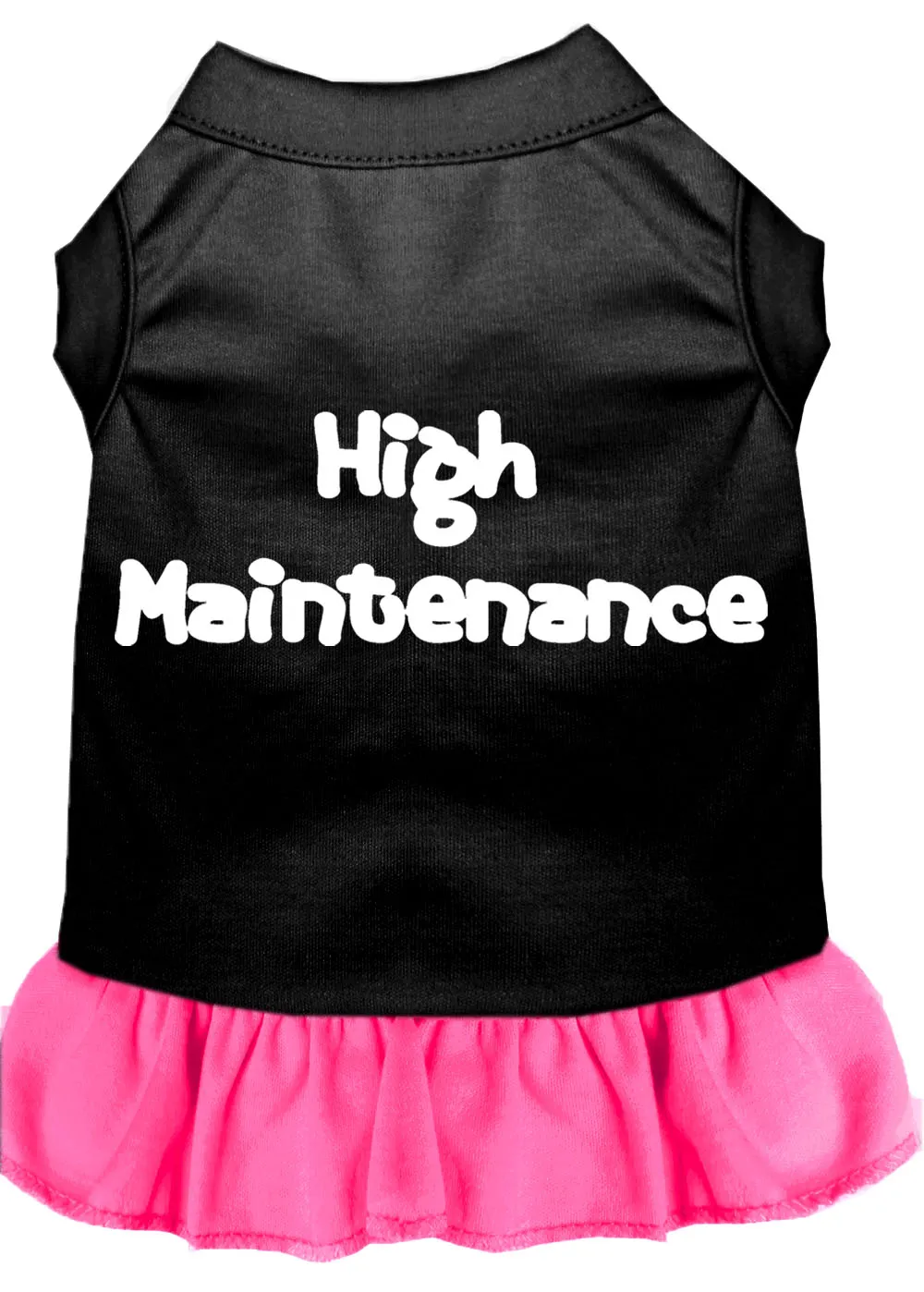 High Maintenance Screen Print Dress Black With Bright Pink Xs