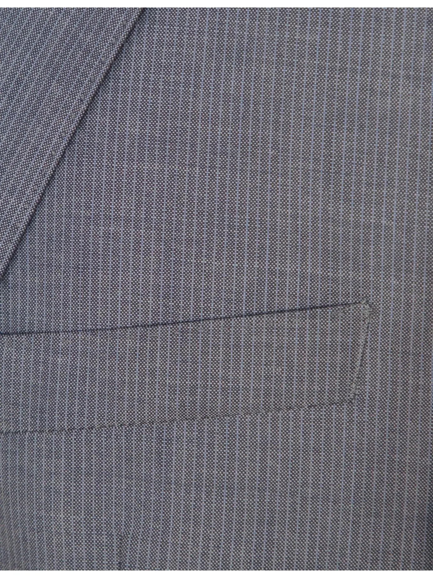 Hugo Boss Mens Gray Striped 100% Wool Slim Fit 2 Piece Suit