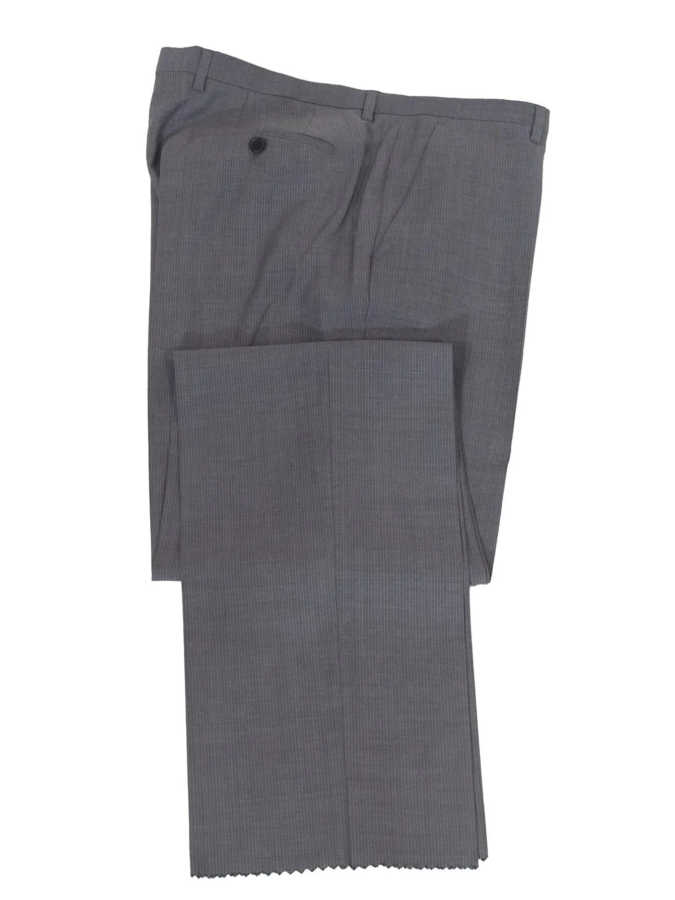 Hugo Boss Mens Gray Striped 100% Wool Slim Fit 2 Piece Suit