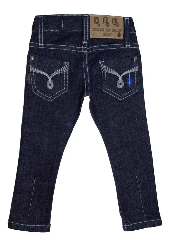 Kids Skinny Jean Unisex - Rinse Blue