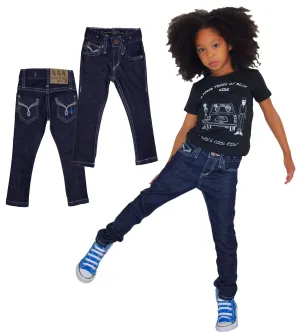 Kids Skinny Jean Unisex - Rinse Blue