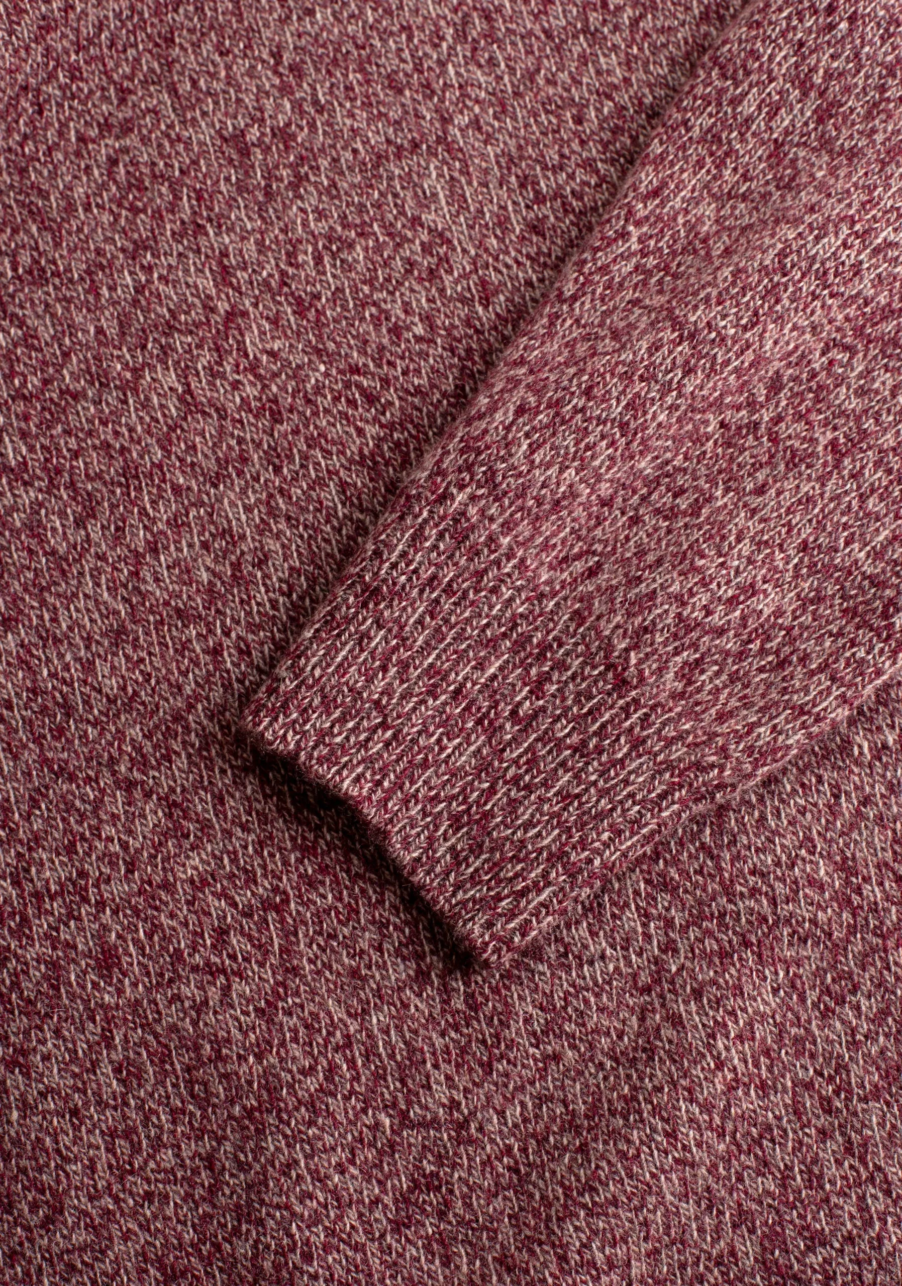 Knit Violet CRD Ivory Knit Cardigan - Red Wine