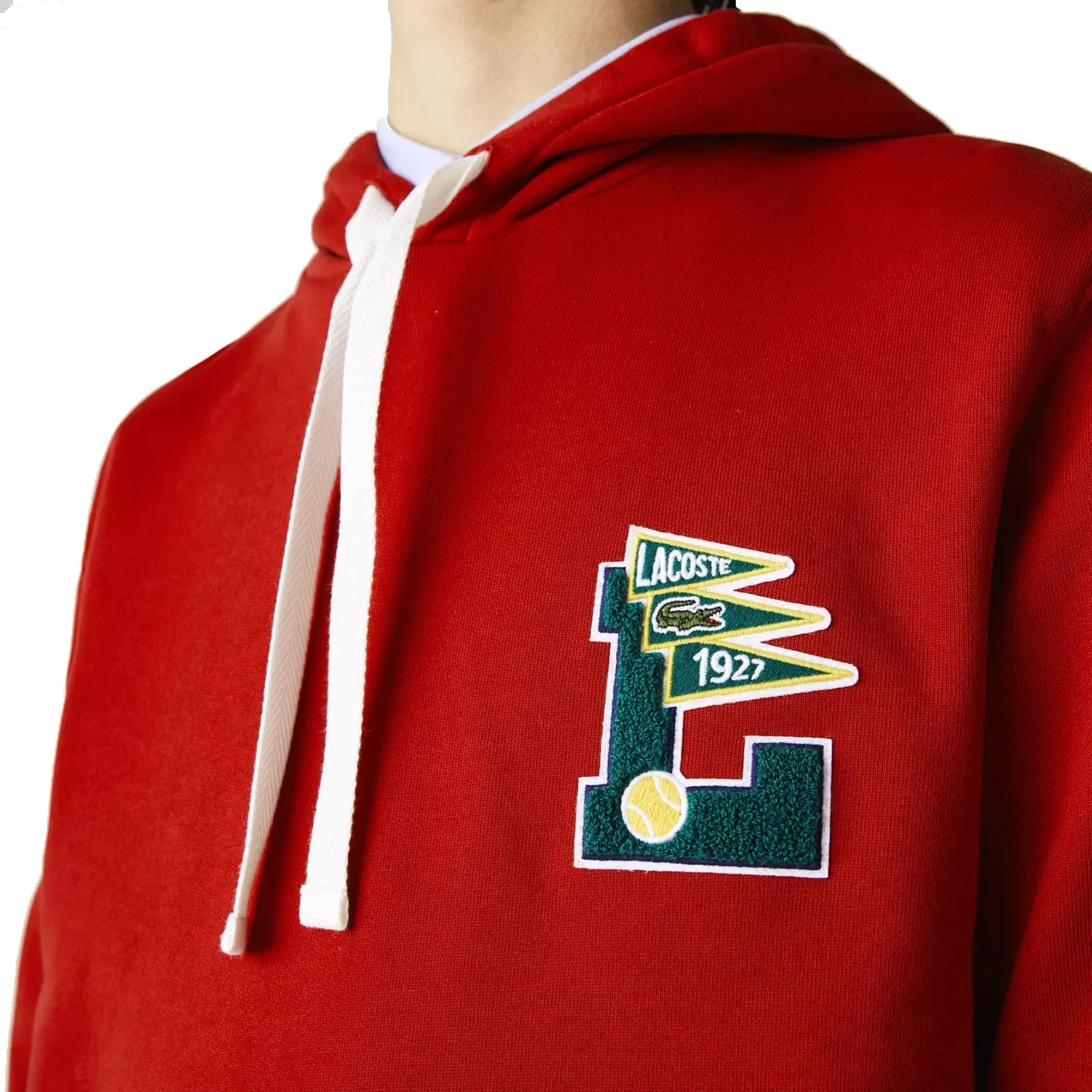 Lacoste Men's Pennants Hoodie Red