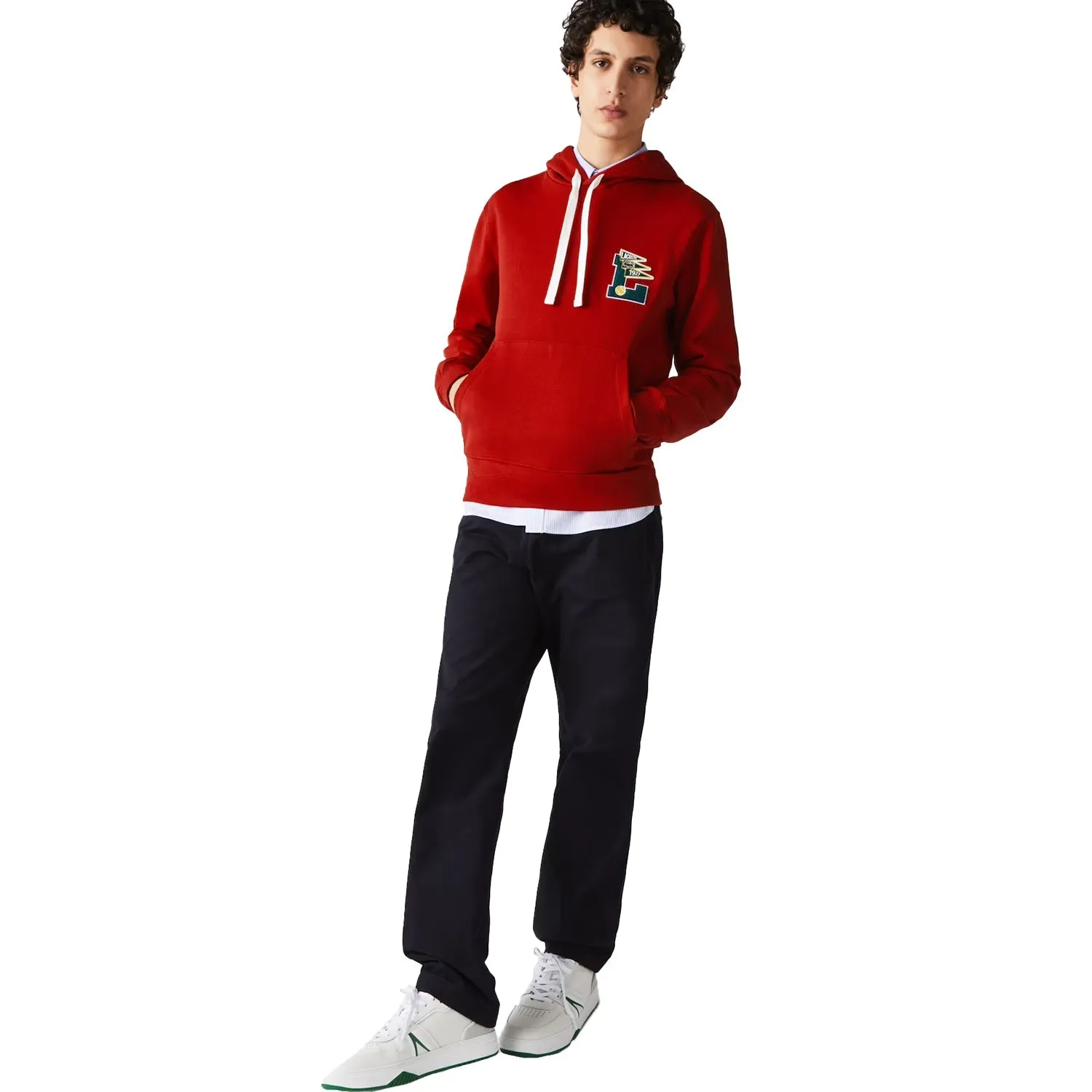 Lacoste Men's Pennants Hoodie Red