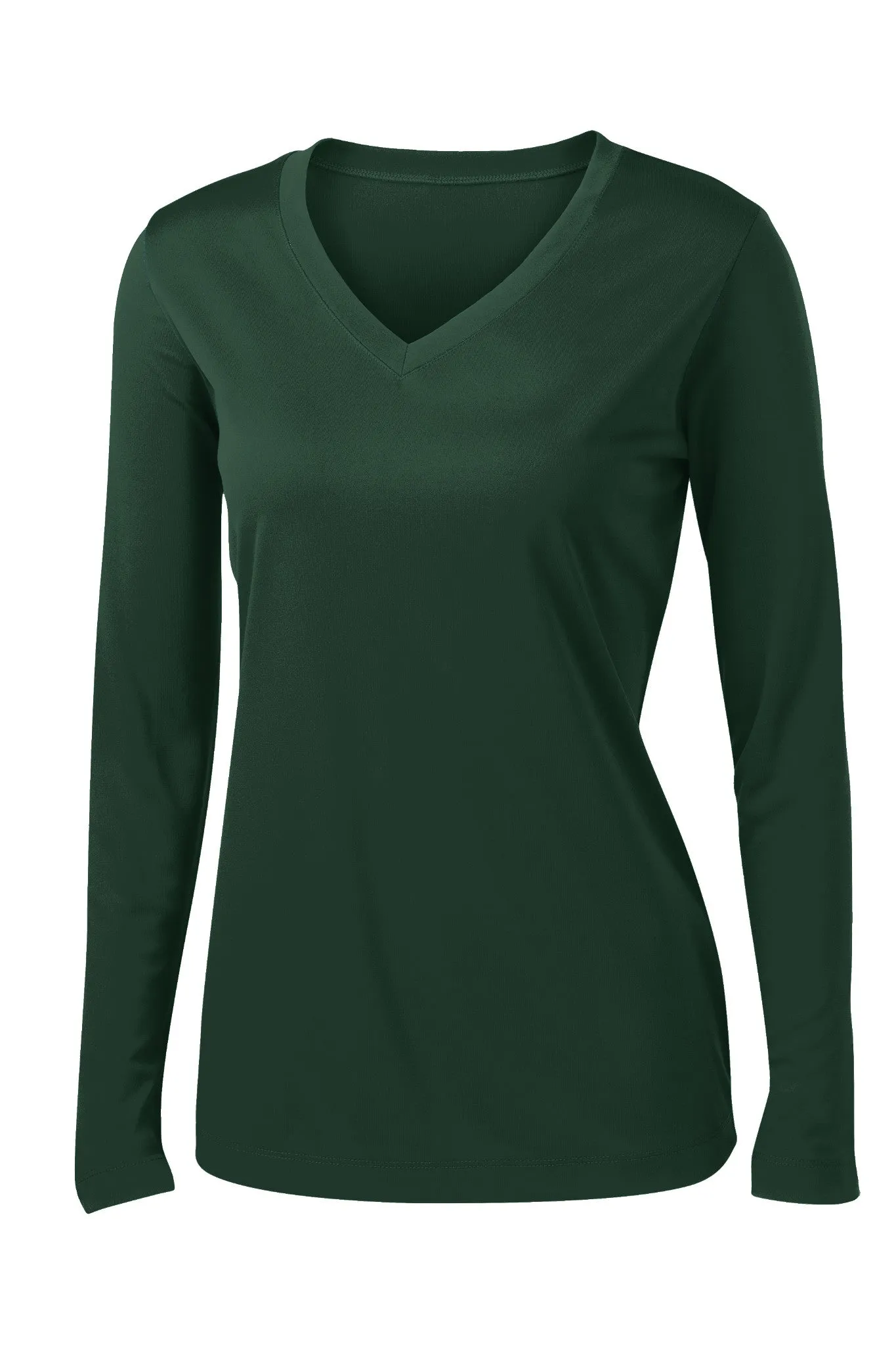 Ladies V-Neck Moisture Wicking Sport-Tek® Long Sleeve Competitor Sizes 2XL-4XL - LST353LS