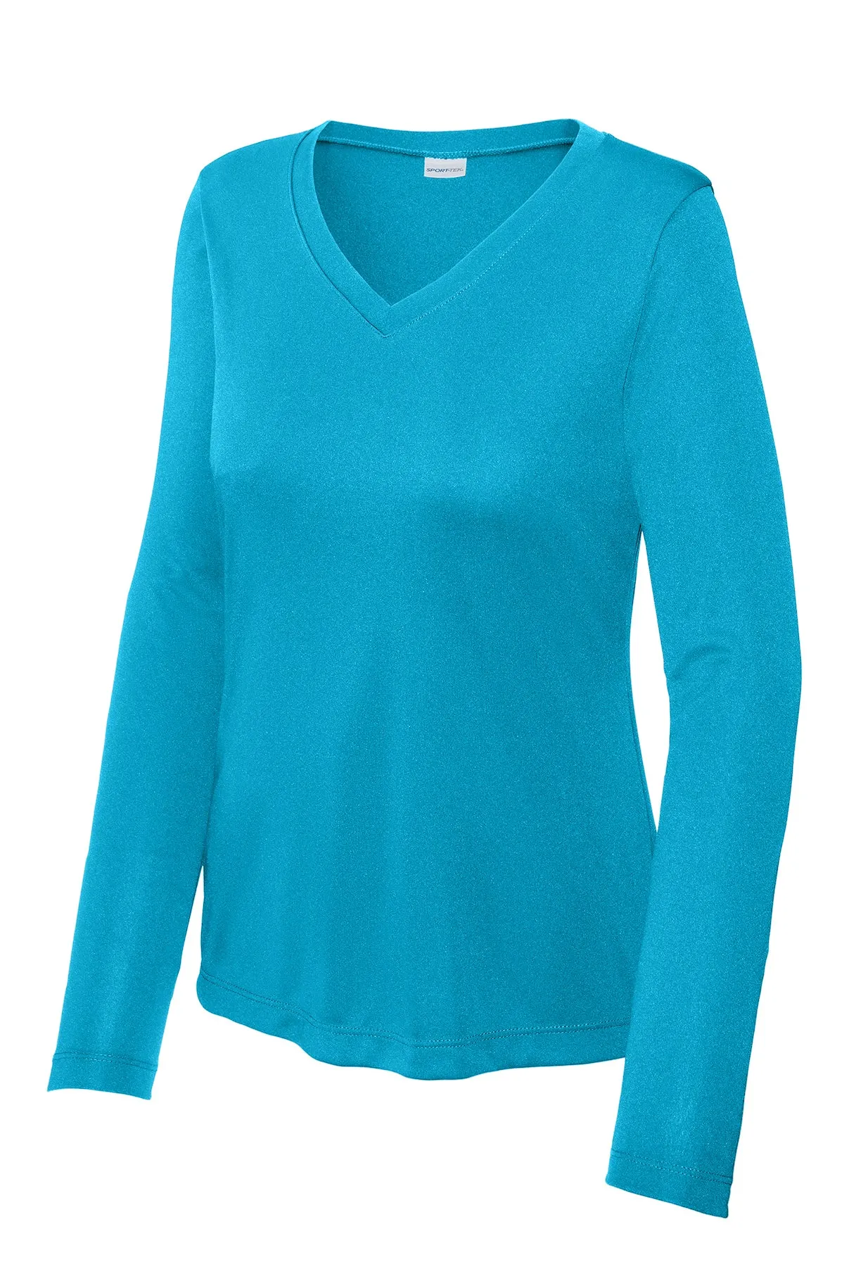Ladies V-Neck Moisture Wicking Sport-Tek® Long Sleeve Competitor Sizes 2XL-4XL - LST353LS