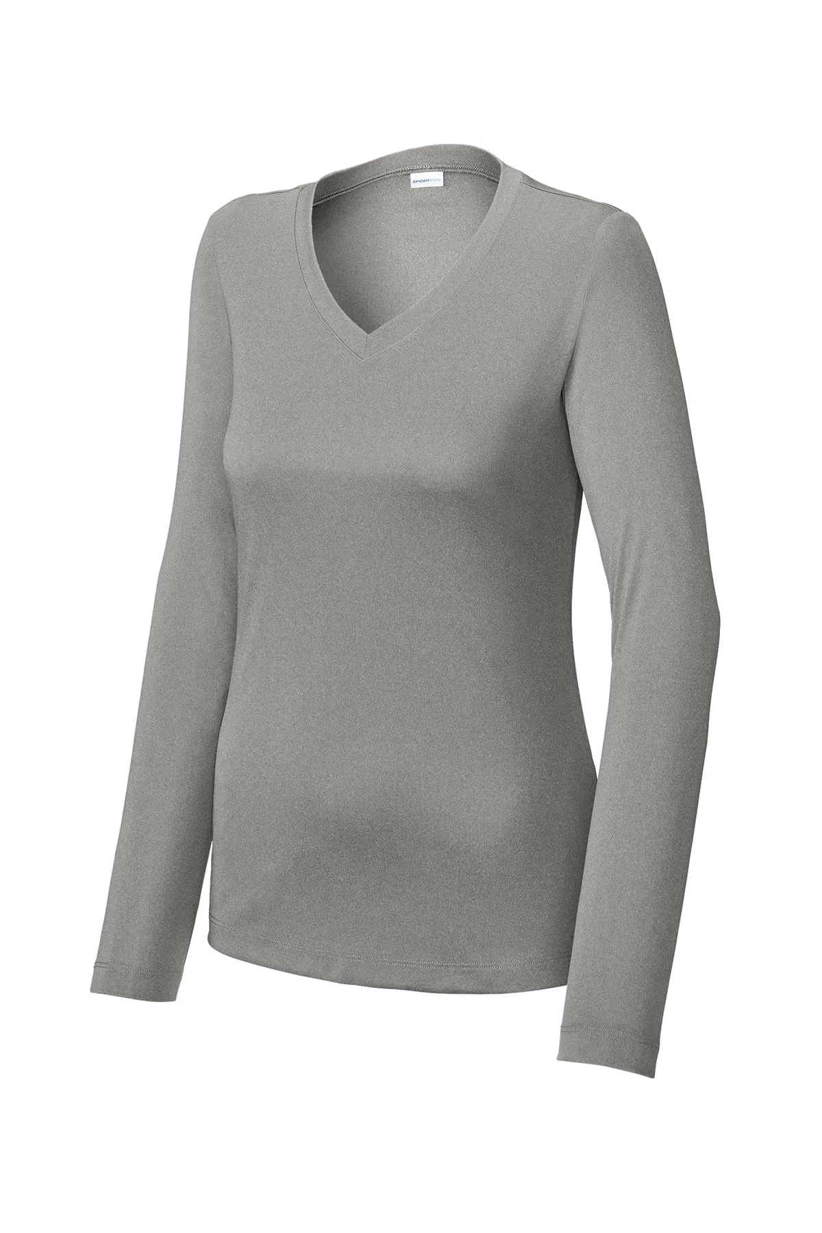 Ladies V-Neck Moisture Wicking Sport-Tek® Long Sleeve Competitor Sizes 2XL-4XL - LST353LS
