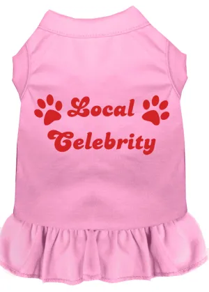Local Celebrity Screen Print Dress Light Pink Med