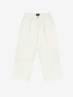 Lorenz Uniform Pleated Wide Leg Pant - Ecru