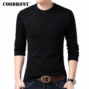 Men Autumn Winter Warm Mens Knitted Wool Sweaters O-Neck Pull