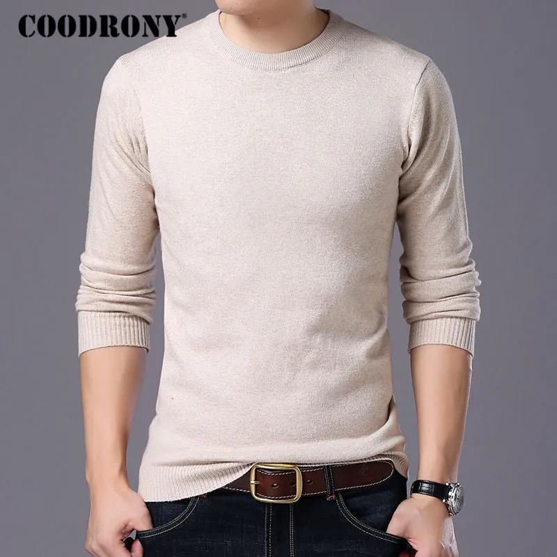 Men Autumn Winter Warm Mens Knitted Wool Sweaters O-Neck Pull