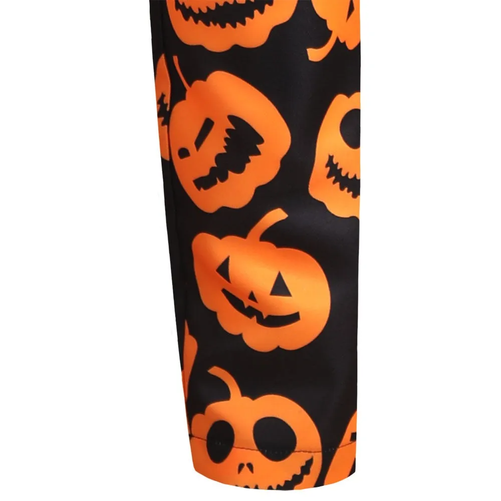 Men's 3-Piece Halloween Spooky Pumpkin Pattern Suit