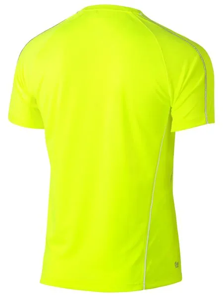 Mens Cool Mesh Tee With Reflective Piping