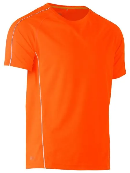 Mens Cool Mesh Tee With Reflective Piping