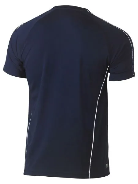 Mens Cool Mesh Tee With Reflective Piping