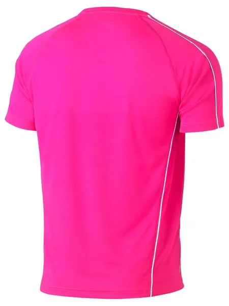 Mens Cool Mesh Tee With Reflective Piping