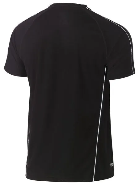 Mens Cool Mesh Tee With Reflective Piping