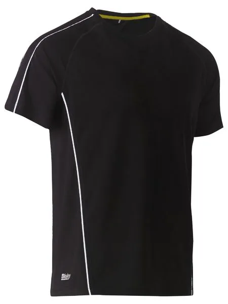 Mens Cool Mesh Tee With Reflective Piping