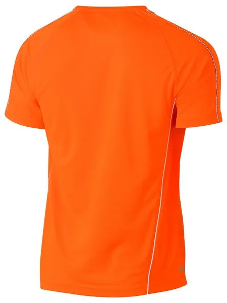 Mens Cool Mesh Tee With Reflective Piping
