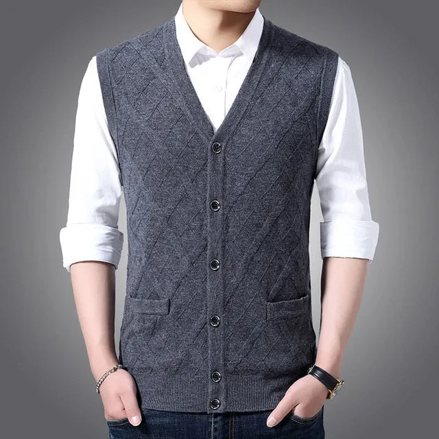 Men's Sweater / Fashion Sleeveless Jumpers