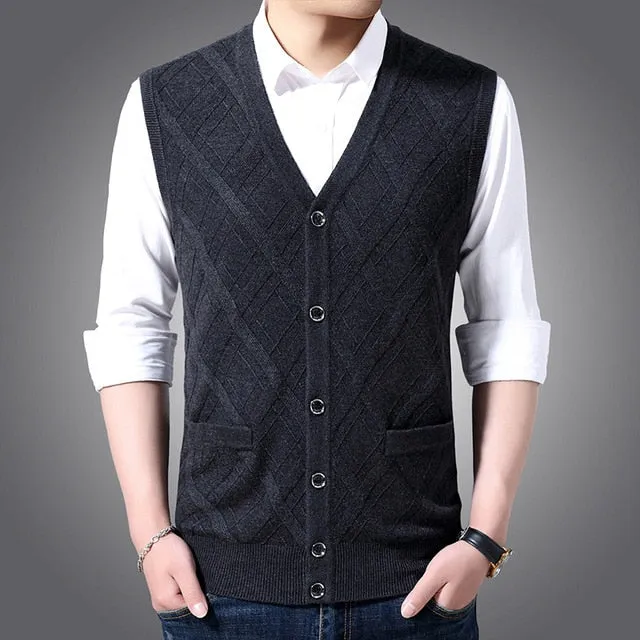 Men's Sweater / Fashion Sleeveless Jumpers