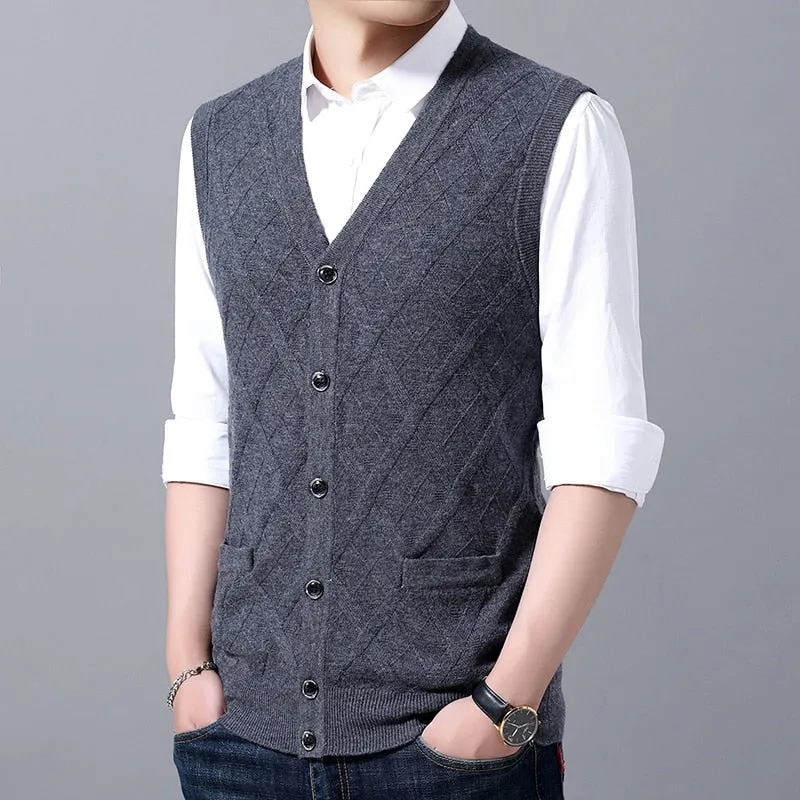 Men's Sweater / Fashion Sleeveless Jumpers