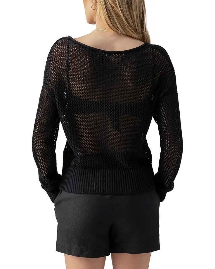 Open Knit Sweater - Black