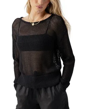 Open Knit Sweater - Black