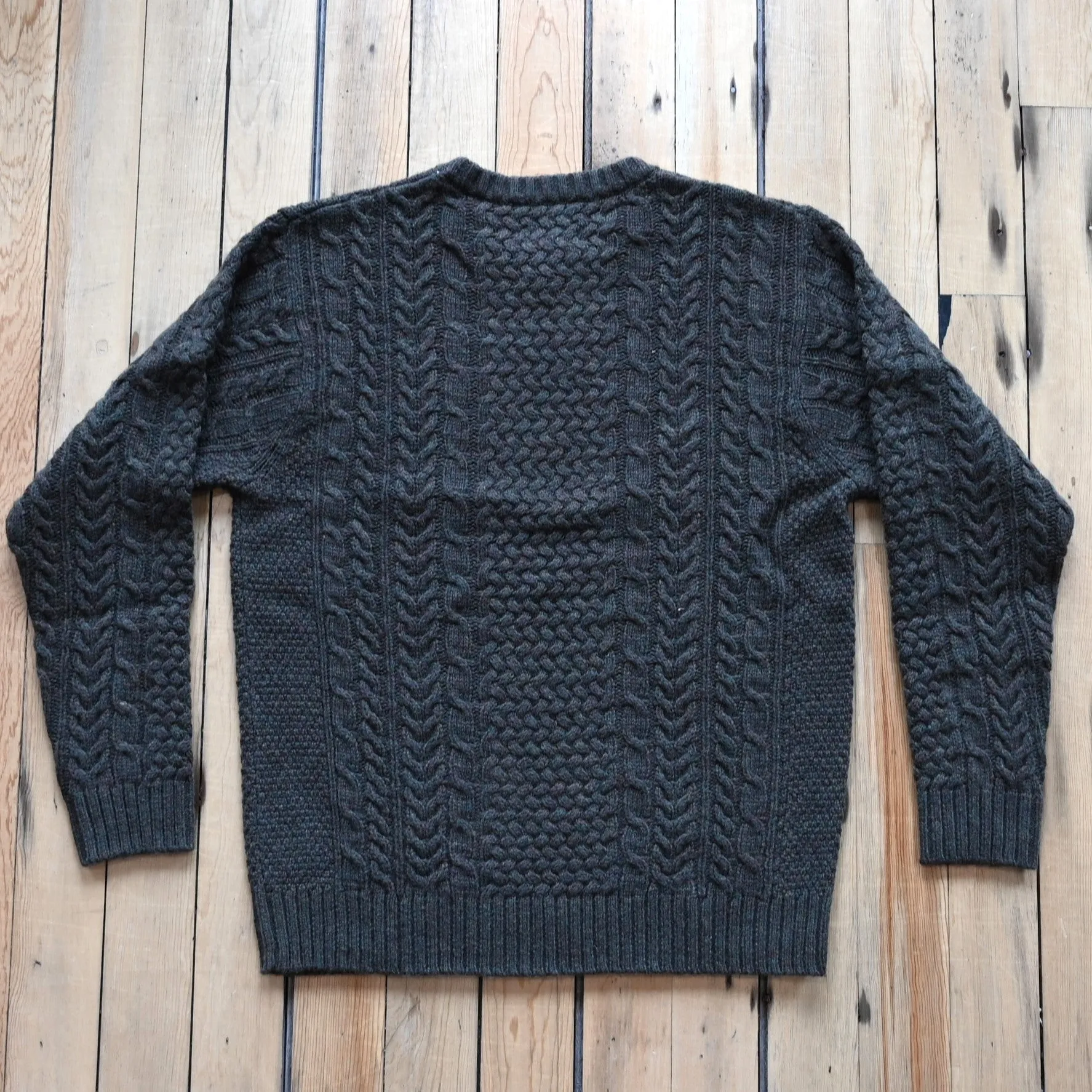 Pendleton Men's Wool Fisherman Sweater in Camo Heather