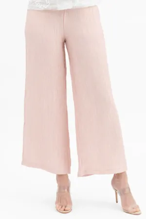 Pink Wide Leg Crinkle Pant