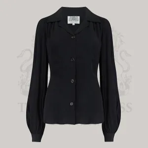 Poppy Blouse in Liquorice Black